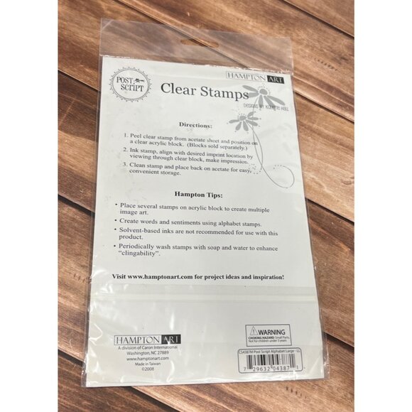 POST SCRIPT ALPHABET CS4387M CLEAR CLING PHOTOPOLYMER STAMP SET BY KOLETTE HALL - Picture 3 of 3